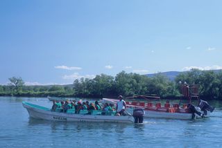 Turistas en el Cañón del Sumidero