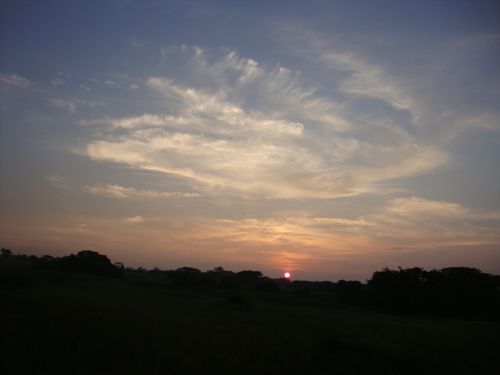 El amanecer desde el globo