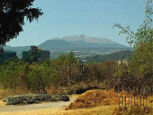 Panorámica de Picacho y el cerro del Ajusco