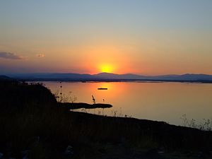 Atardecer en el lago de Cuitzeo