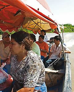 Camino a la isla de Mexcaltitán