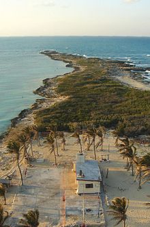 Vista del extremo de isla Contoy