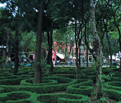 Jardín central de Coyoacán