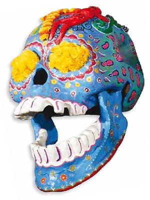 Calavera de dulce decorada