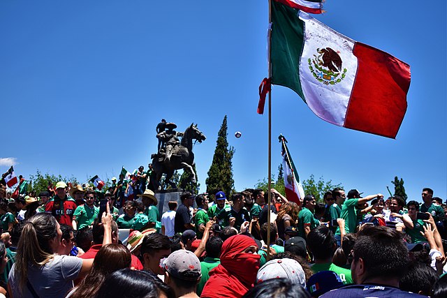 Celebración en México. Mundial de Futbol.