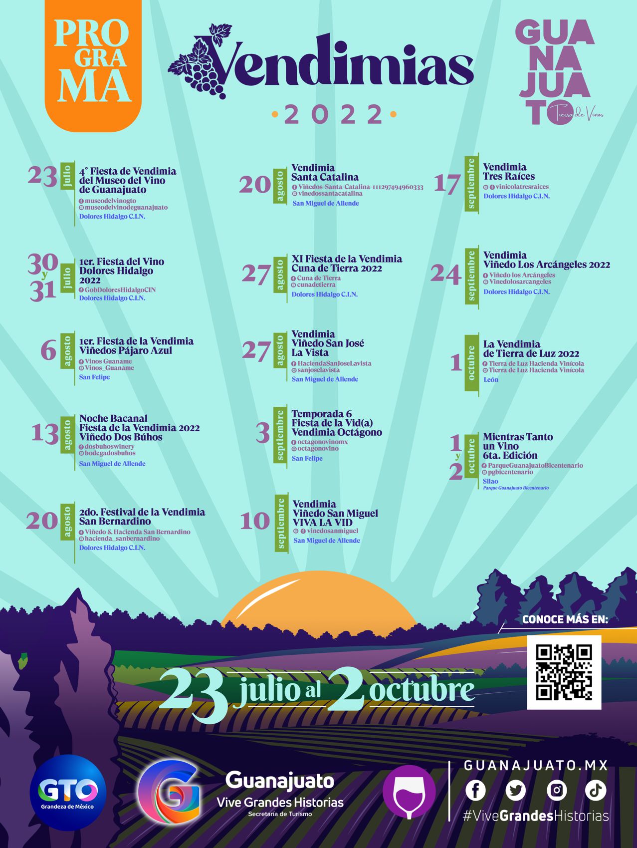 Guanajuato presenta su programa de Vendimias 2022